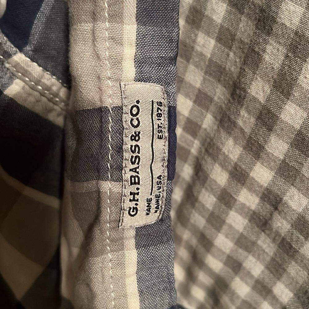 Bass - Blue and grey Shirt bottom down long Comfortable, reversible, cotton ☀️ - Picture 13 of 13